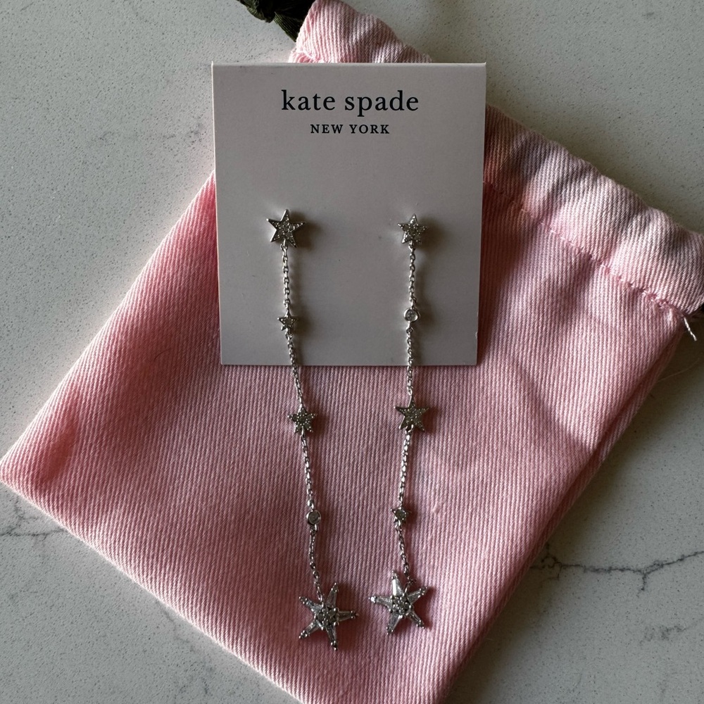 Kate Spade ♠️ Silver Space Star Earrings
